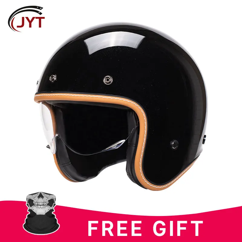 

DOT Approved Open Face Helmet 3/4 Motorcycle Helmets Men German Style Jet Helmet Four Seasons Free Shipping Capacete De Moto