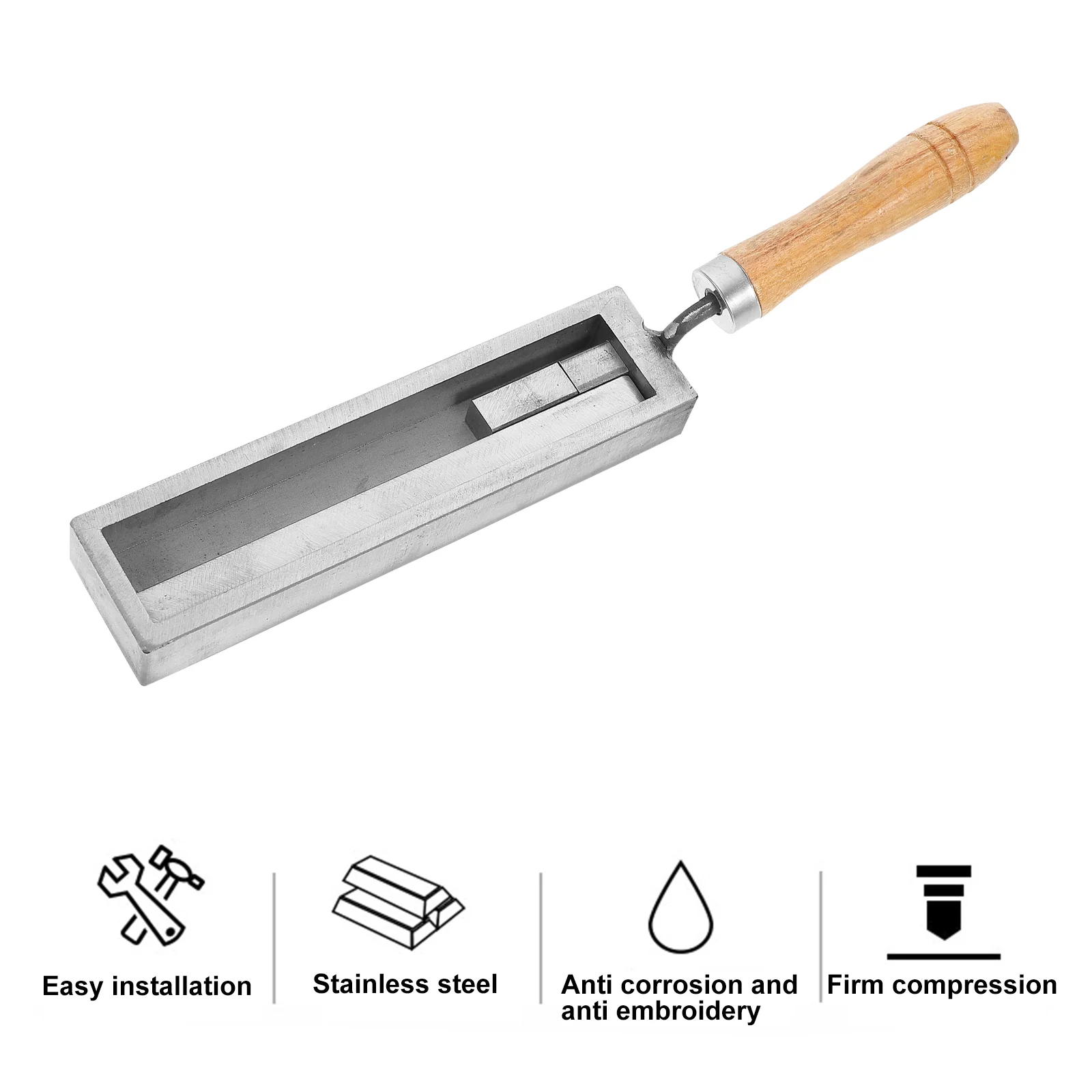 Oil Tank Silver Melting Slot Gold Jewelry Tools Metal Mould Refining Iron Wood Mold for Kit