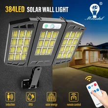 

LED Solar Light Outdoor Sensor Street Light Foldable with Remote Control Motion Sensor Wall Light Waterproof Garden Garden Light