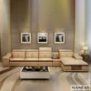 Linlamlim Living Room Italian Leather Couches | Luxury L-Shaped Genuine Leather Sectional Sofa Sets with USB, Bluetooth Speaker 2