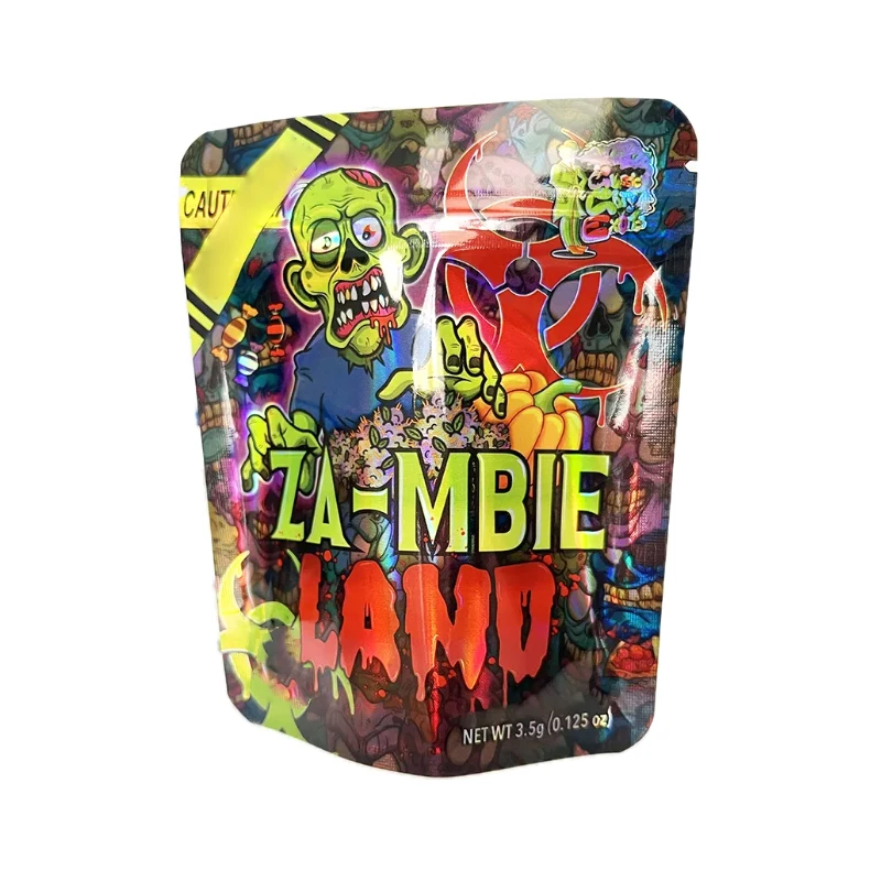 3.5g Mylar Bag Empty Laser Stand Up Sealed Packaging Plastic Zip-lock Opp Pouches Aluminum Foil Dry Herbs Food Storage 2