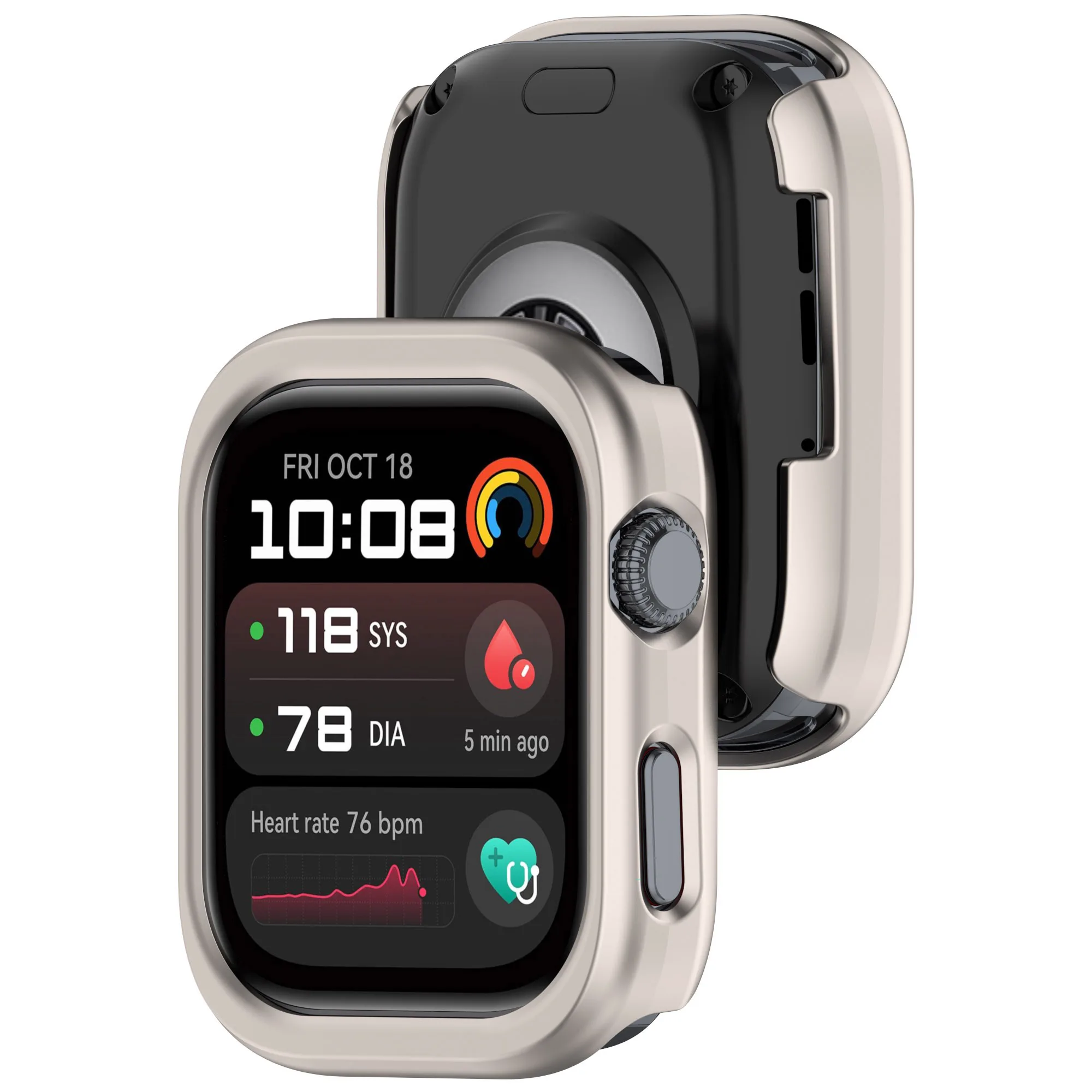 Premium PC Protective Case for Smartwatch - Hard Anti-Scratch Cover and Bumper Protector Accessories