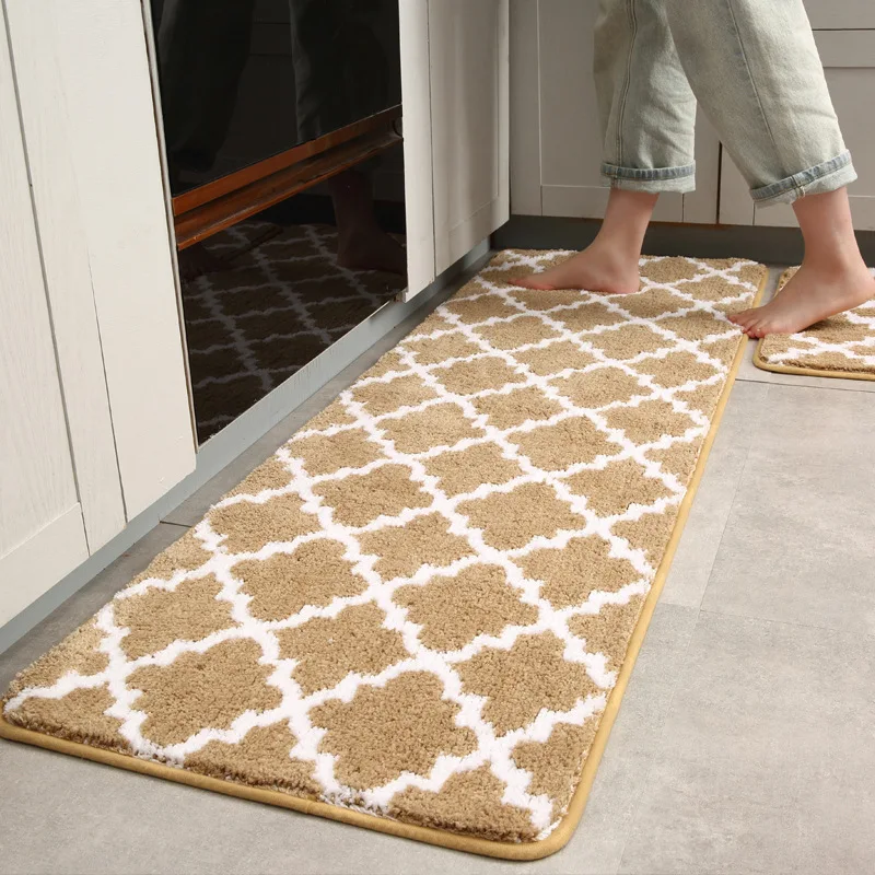 

Nordic Kitchen Mat Home Anti-Slip Bathroom Carpet Modern Design Entrance/Hallway Doormat Absorb Water Rugs For Bedroom
