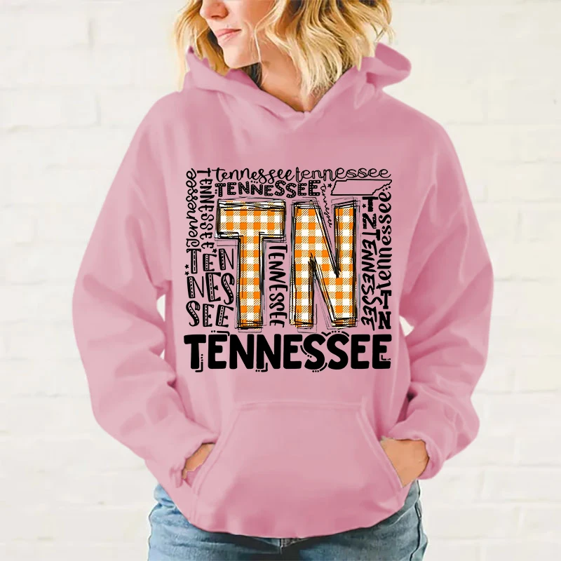 thumbnail image 1 of Sudadera con capucha de manga larga con estampado de Tennessee para mujer y hombre, sudaderas casuales para parejas, ropa de abrigo de talla grande para otoño e invierno, 1 of 5