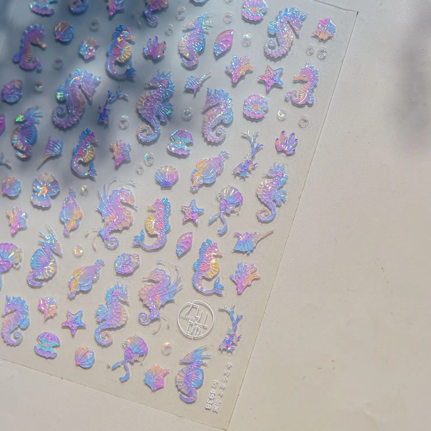 Goldfisch Rot Koi Wasser Gras Lotus Blume Blatt Blasen Teich Meer Chinesischen Stil Selbstklebende 5D Nail art Aufkleber Maniküre Aufkleber – Detail 26