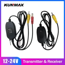 차량 모니터용 무선 컬러 비디오 송신기 수신기 키트, 차량 후방 카메라, 역방향 백업, 12V