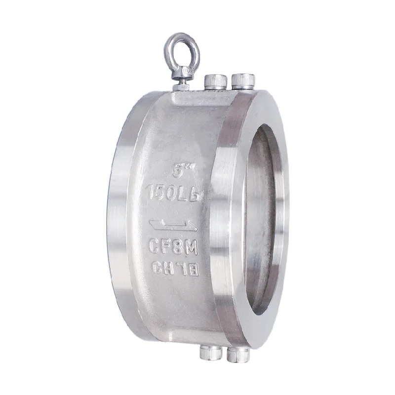 

H76W-150LBP Stainless Steel Double Disc Butterfly Type Standard One-way Check Valve 304 316 Standard Wafer Check Valve