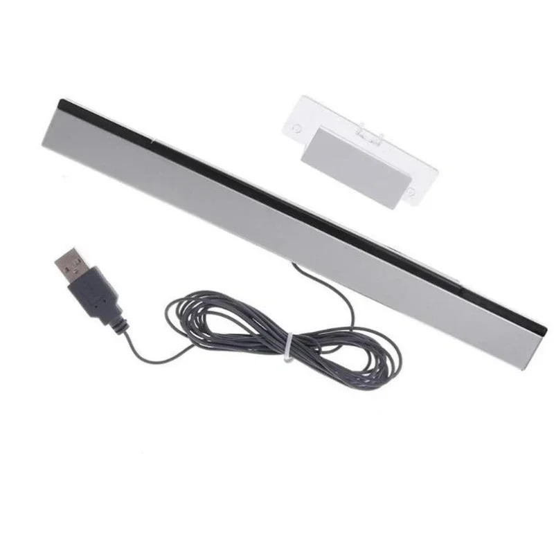 적외선 IR 신호 레이 유선 수신기, USB 플러그 센서 바 교체, 닌텐도 윌 원격 게임 콘솔용, 100 개