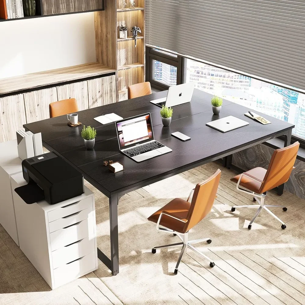 Black Computer Table 71 Inch Computer Desk Gaming Table for Pc Study Student Writing Desk Furniture for Room Office Desks Laptop