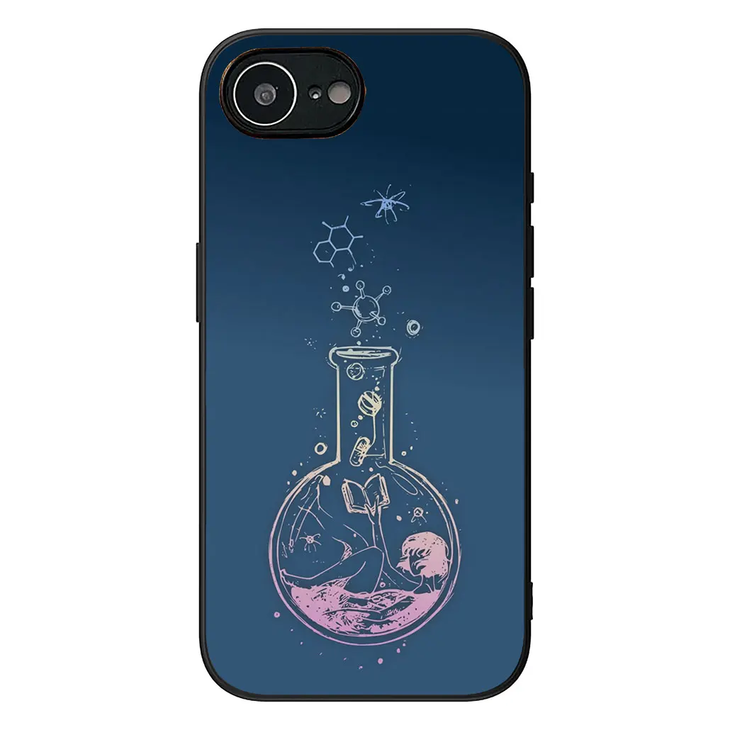 Science-Themed Silicone Phone Cover with Chemistry Design