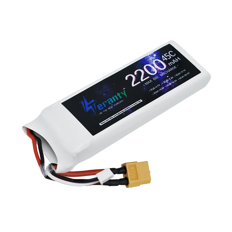 Batterie LiPo RC 2200-9200mAh XT60/T connectée à un drone, prête à l'emploi