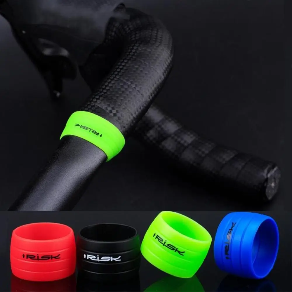 Bike Handlebar Tape Non-Sleeve Plug Fixed Ring Waterproof Anti-jump Anti-skip Silicone Road Fixing Belt
