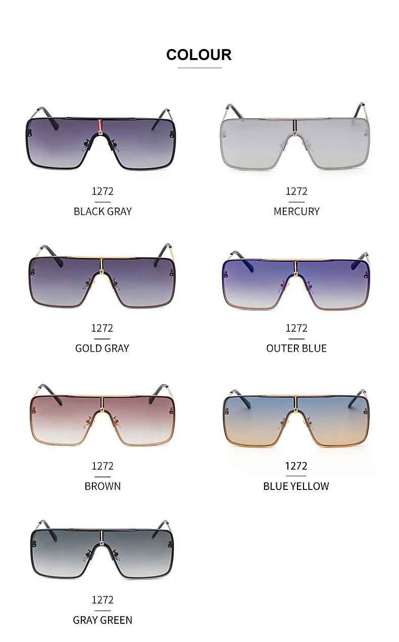 Oversized Square Sunglasses For Men Designer Vintage Style Frames_voghion.com