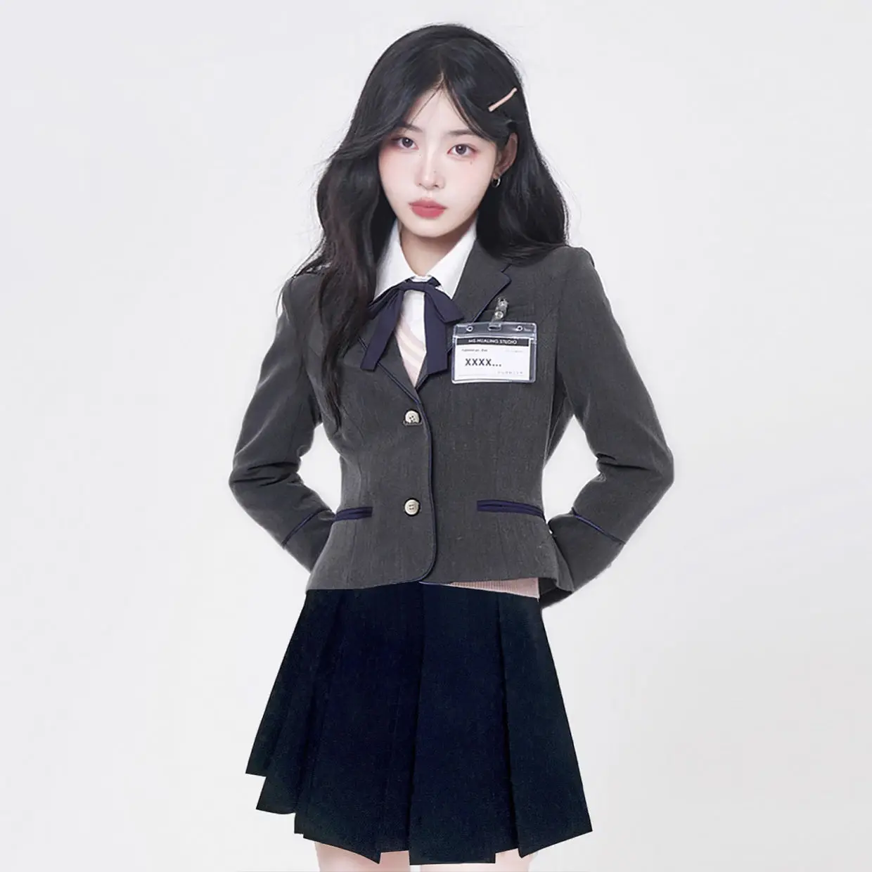 jk uniform suit spring/summer korean style college style student set school uniform dress women improve jk set