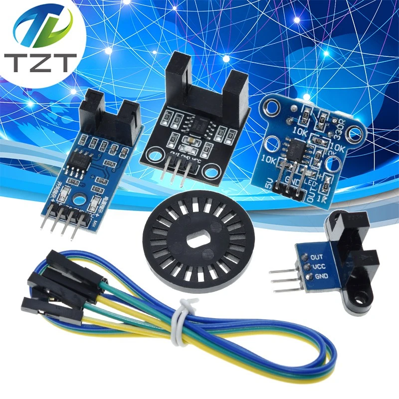 TZT Photoelectric Beam Speed Sensor Module 3.3V 5V Slot Type