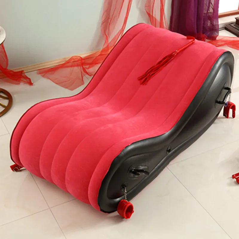 Multifunction Inflatable Bed Sofa for Travel Beach Beds Chaise Fold Bedroom Furniture ArmChair PVC Leather Bed Frames