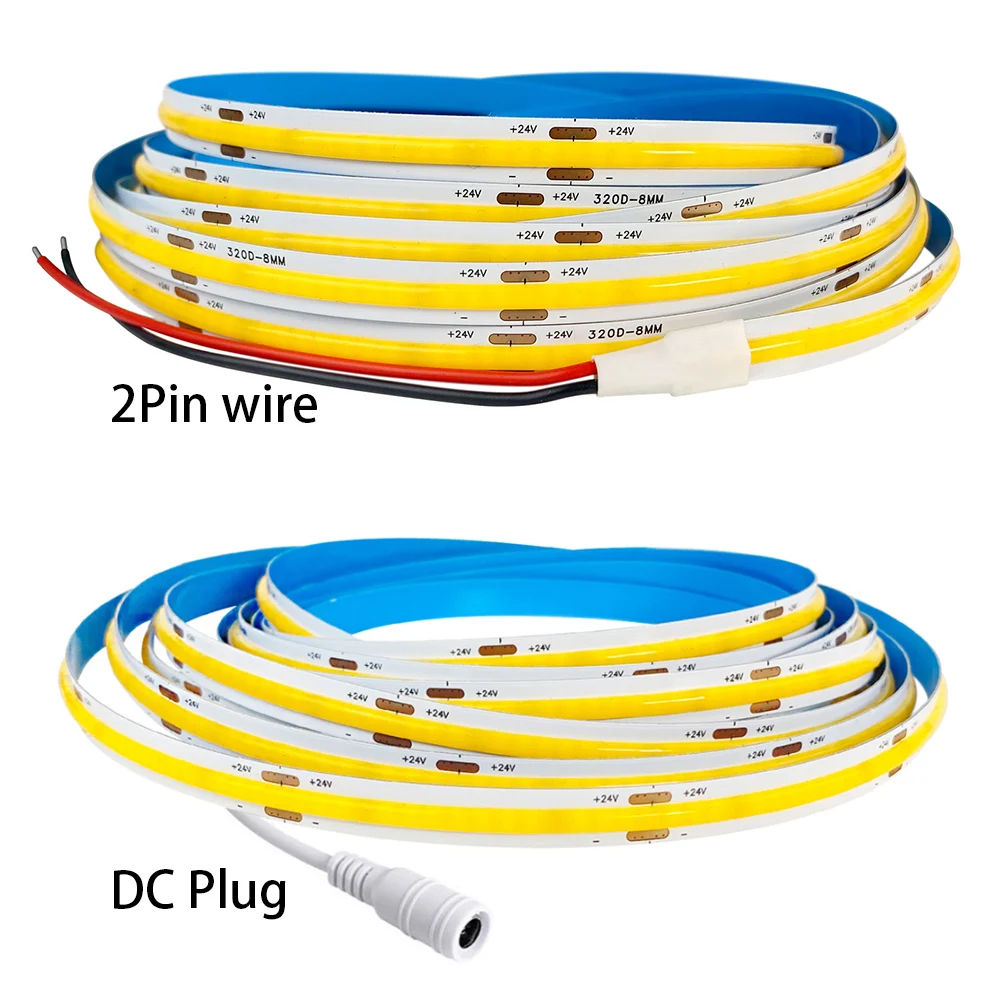 LED Light Bar DC 12V COB LED Strip Lights For Room Decor DIY Craft 4mm 8mm DC24V Linear Light Warm Cool White Dimmable