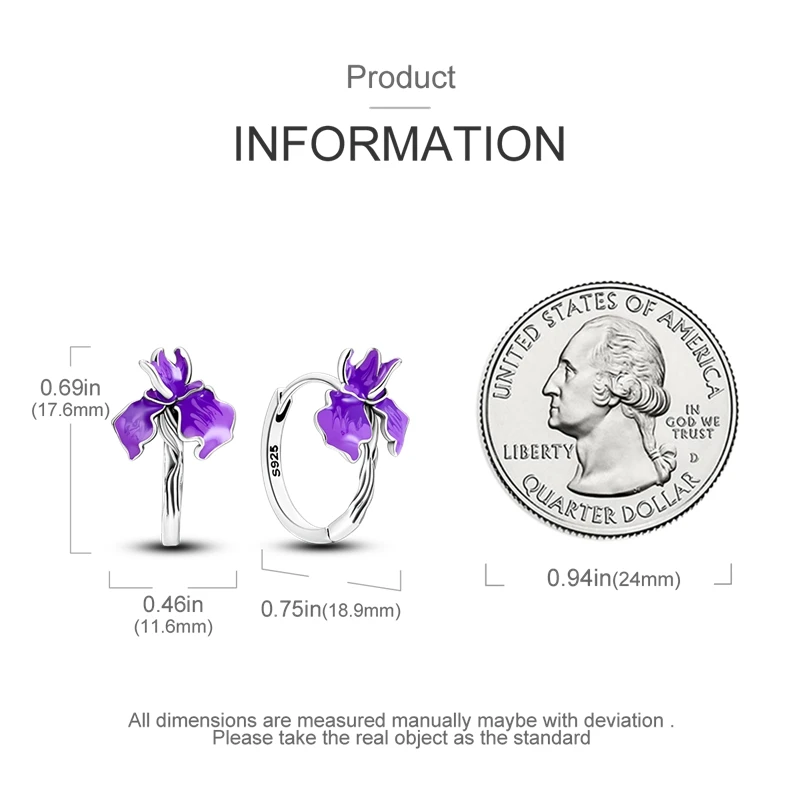 925 Sterling Silver Flower Plant Series Jewelry Fashion Zircon Circle Hoop Earrings For Women Earring Jewelry Gifts Accessories