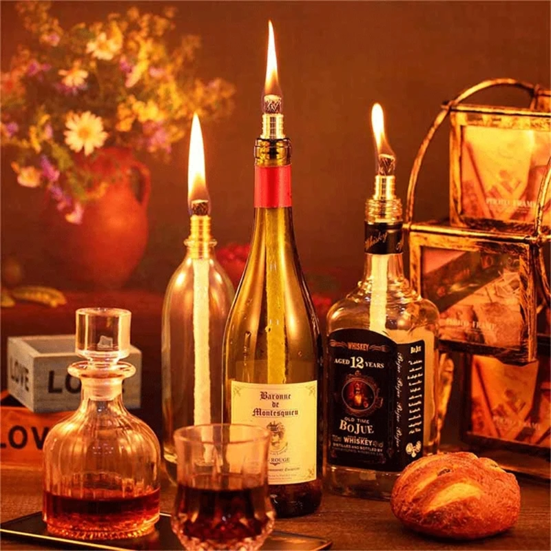 Wine Bottle Torch Hardware Set Wine Bottle Torch Wicks Fiberglass Wick Holders