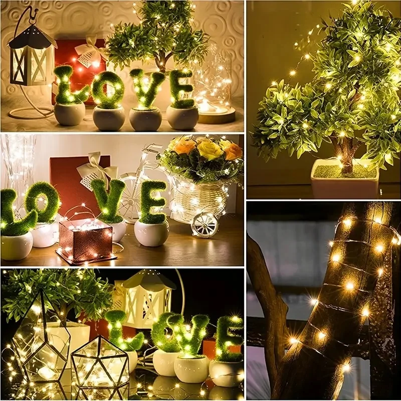 Battery-Powered LED Fairy String Lights
