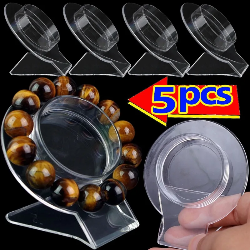 

1/5Pcs Clear Bracelet Display Holder Bangle Transparent Organizer Rack Acrylic Jewelry Collar Stand Holders Practical Use Tool