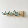 Sponge Coat Hook Dinosaur Child Decor Entryway Rack Key Holder for Wall Wooden Clothes 3