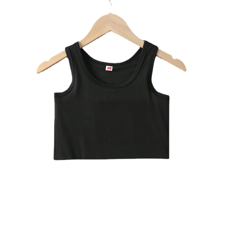 Women Tomboy Trans Lesbian Pullover Half Length Chest Binder Plus Size Short Tank Top with Elastic Band Crop Top HaleyChan women tank tops chest binder