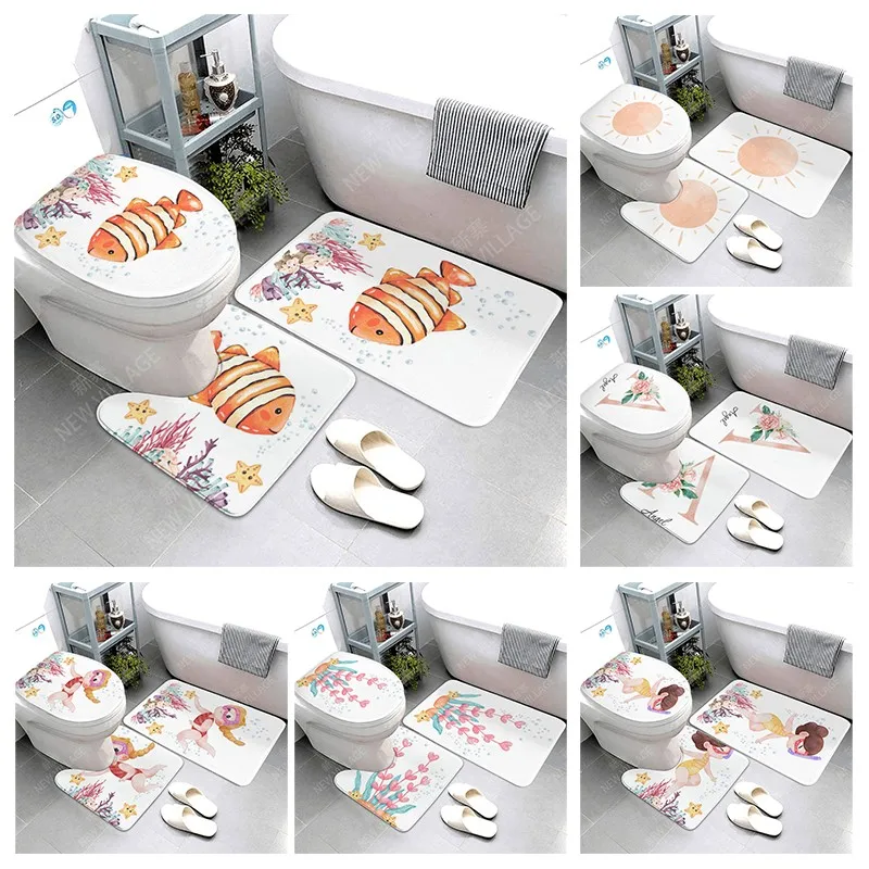 

Anti-slip Bath Mat plant Bathroom Rug Shower Mat Decorative Absorbent Foot Mat Entrance Bathtub toilet rug boho Nordic leaf