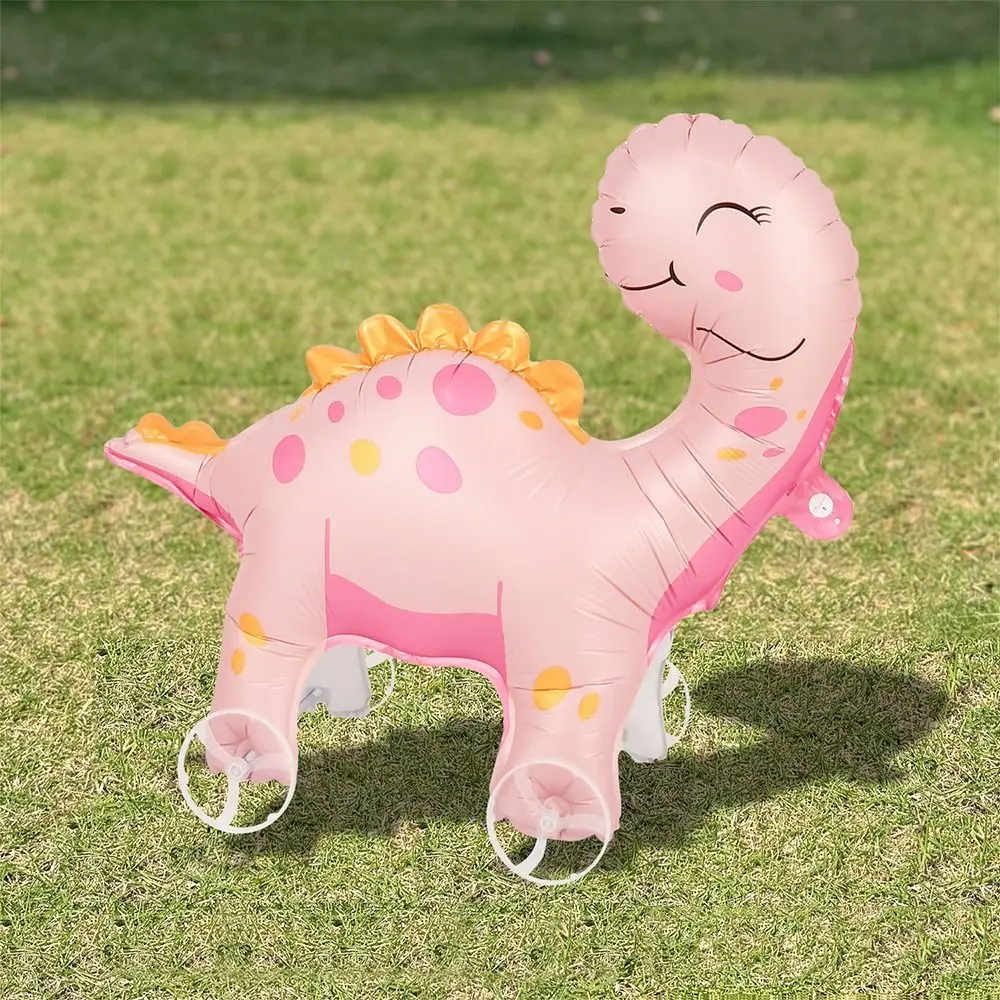 Bewegliche 4D-Dinosaurier-Ballons mit Rädern, Tier-Folienballons, stehende Folienballons, Zeichnungs-Folien-Cartoon-Stehballons – Detail 8