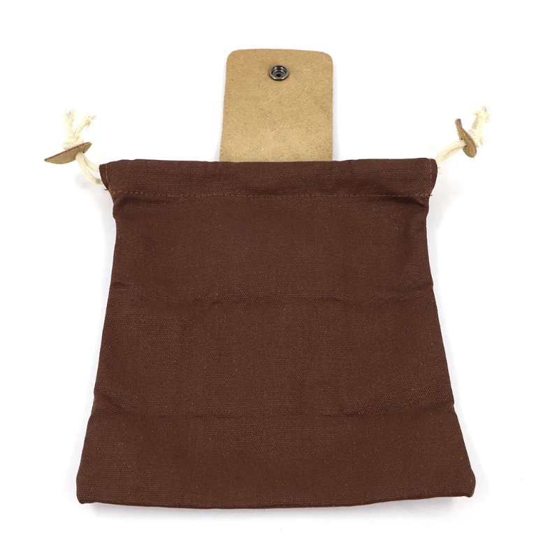 Leather Canvas Multifunctional Outdoor Foraging Bag Jungle Fruit Picking Storage Bags for Hiking Camping Tool