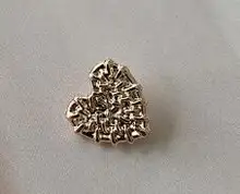  10pcs/Lot Size: 12mm Weave Metal Buttons Fashion Love Shape Button Women's Shirt Suit Coat Sewing Accessories (SS-2987) 