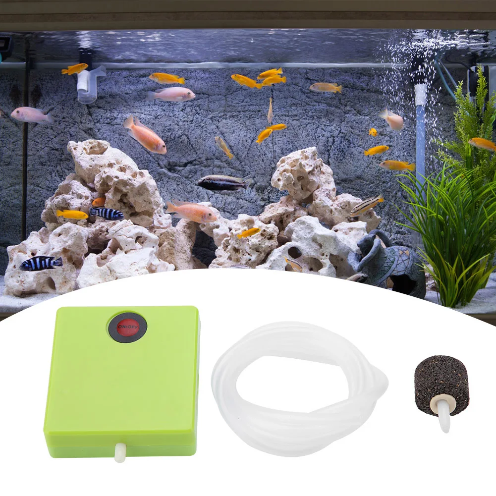 Aquarium Air Pump Fish Tank Oxygen Pump Fish Tank Pump Dry Battery Operated With Air Stone