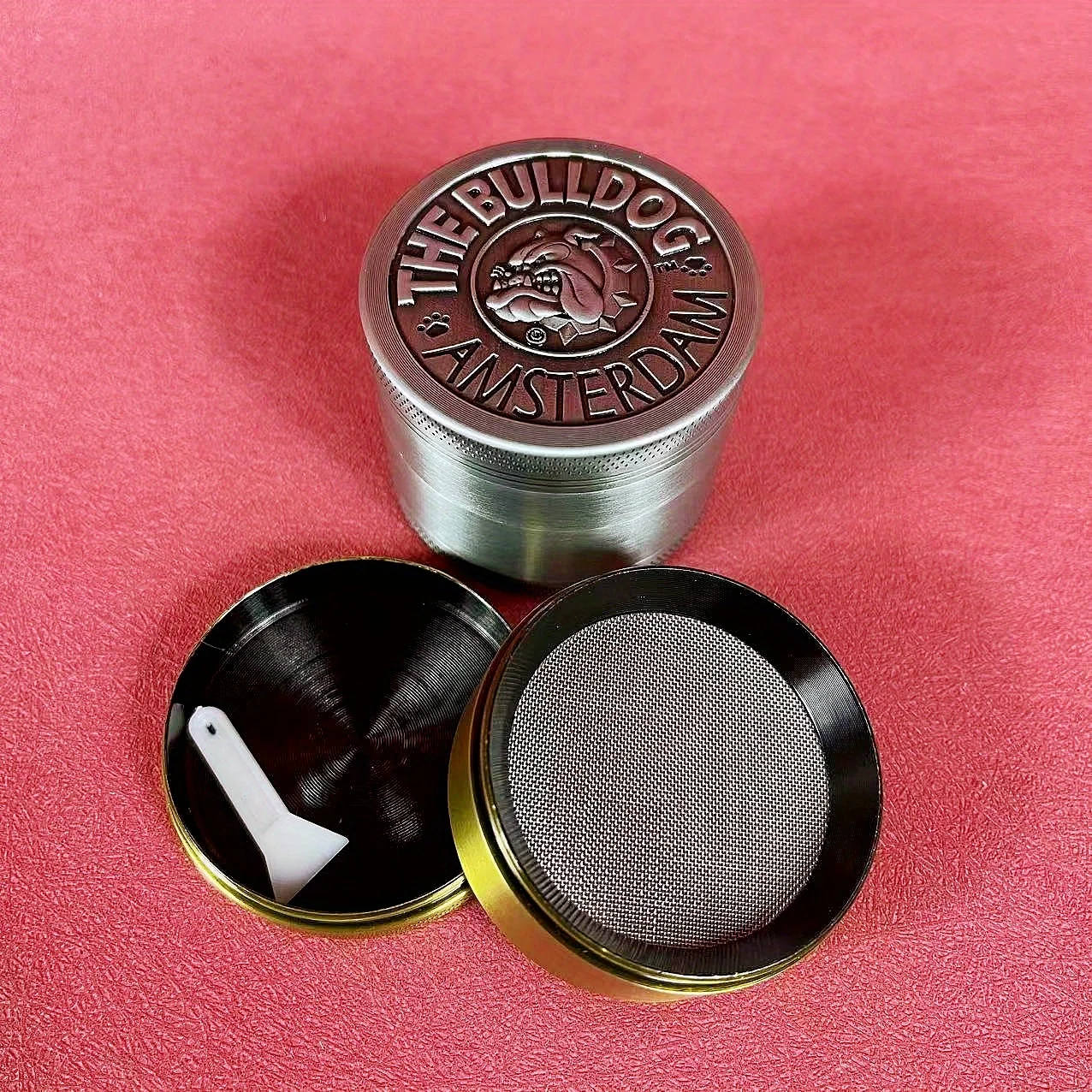 2inch Metal Bulldog Herb Grinder Pepper Mill Manual Vanilla Mortar Tobacco Grass Grinder Spice Bud Mortar Cigarette Kitchen Tool 3