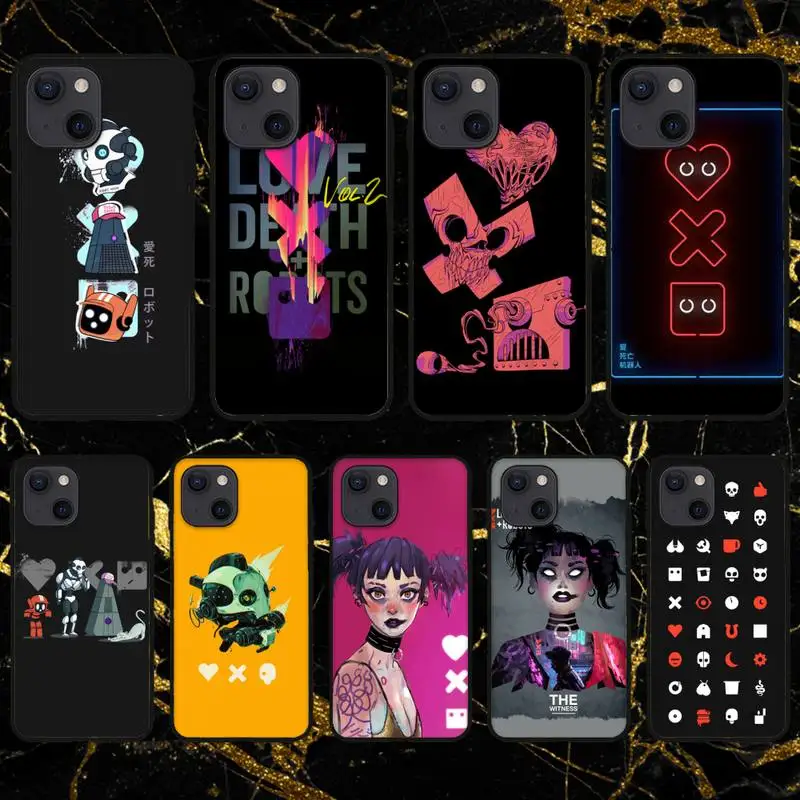 Чехол для телефона ZORORONG с надписью Love Death and Robot iPhone 11 12 Mini 13 Pro XS Max X 8 7 6s Plus 5 SE XR |