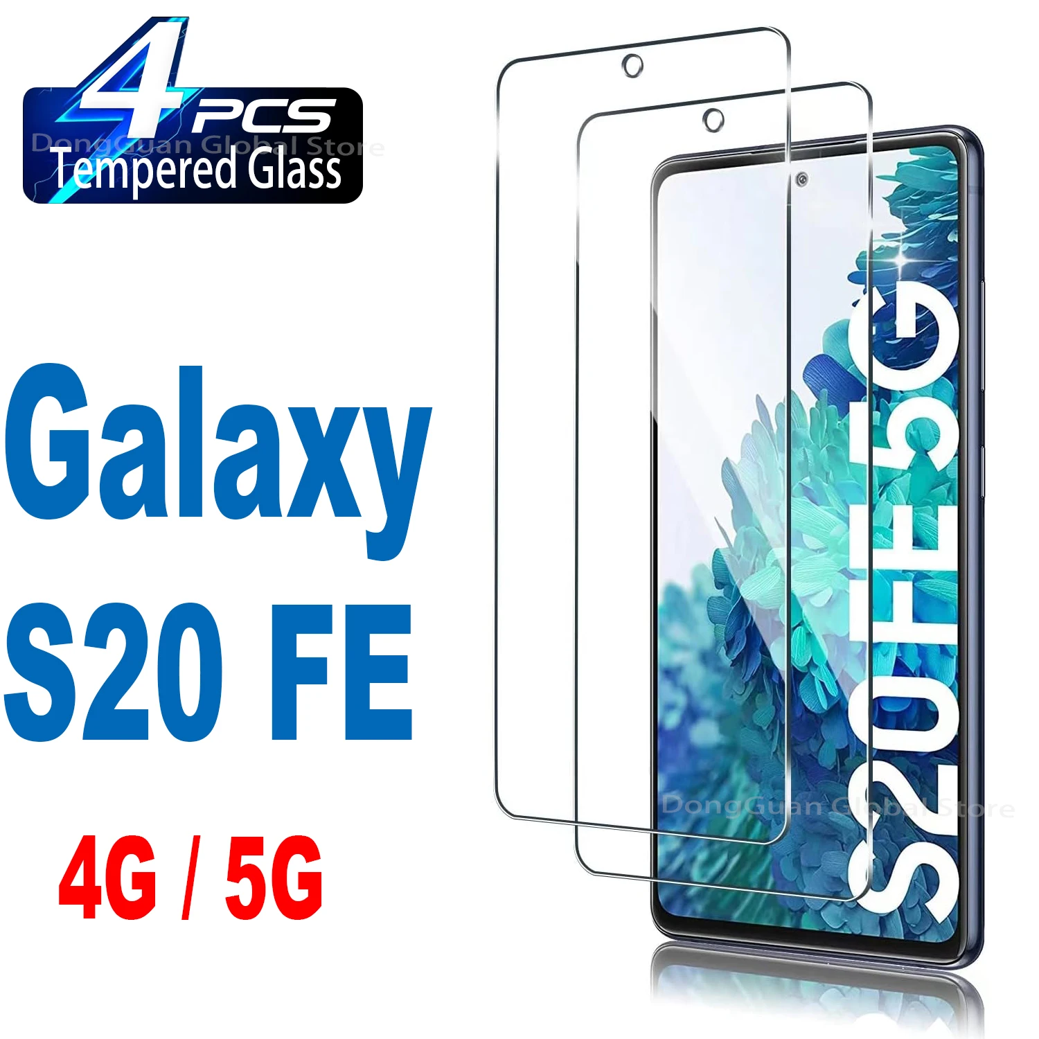 

4Pcs Tempered Glass For Samsung Galaxy S20 FE 4G 5G S21FE S23FE Screen Protector Glass