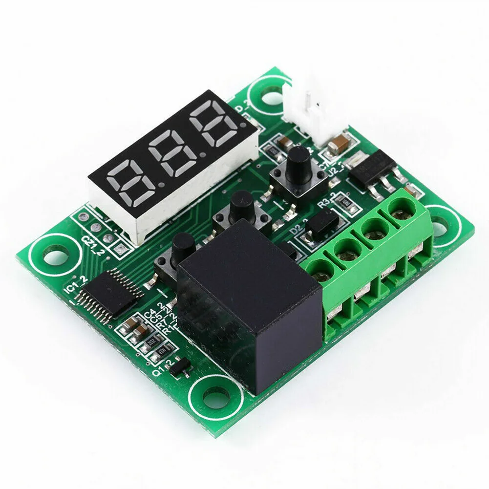 Thermostatic Valve Controller Smart Thermostat Smart Thermostat Socket Temperature Controller-50-110&deg;C W1209 12V Dual LED Digital Display Thermostat Temperature Controller Regulator Switch Control Relay Sensor Module