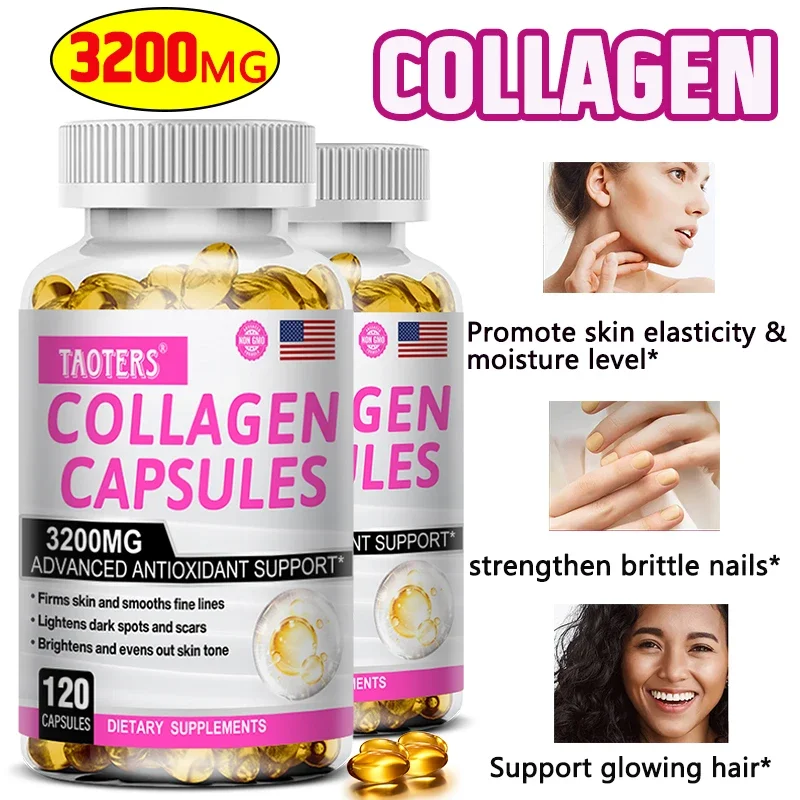 

Super Collagen Supplement for Healthy Hair, Beautiful Skin and Nail Support, Dietary Supplement, Gluten Free 120 Tablets