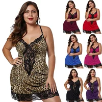 Femmes bretelles Spaghetti chemises de nuit dentelle Sexy robe de nuit grande taille chemise de nuit Satin Lingerie ensembles femmes pyjamas vêtements de maison 1