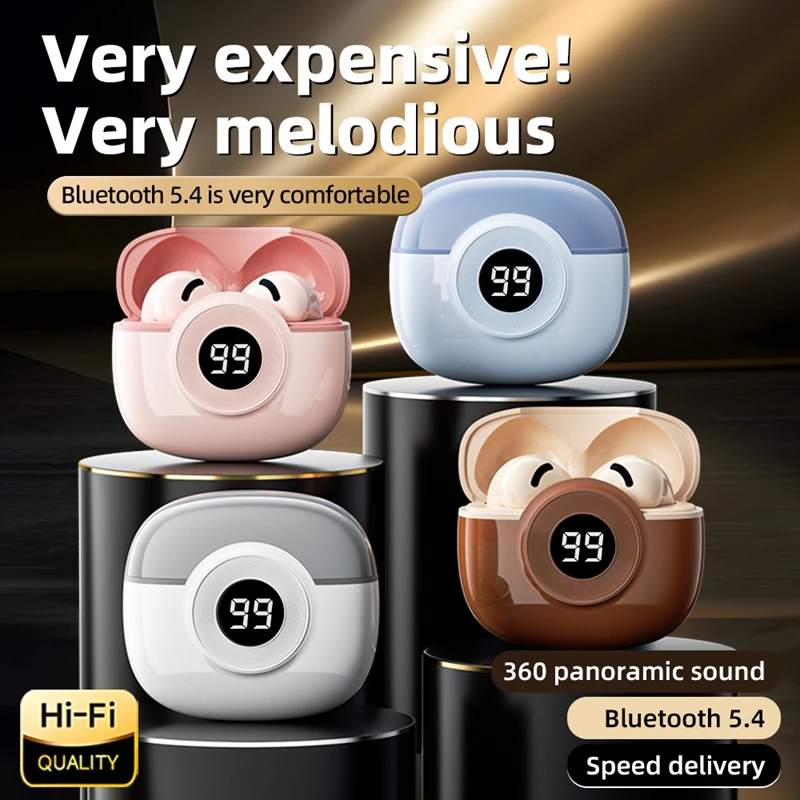 Wireless Bluetooth Earbuds with Immersive Hi-Fi Sound, Touch Control, and HD Microphone