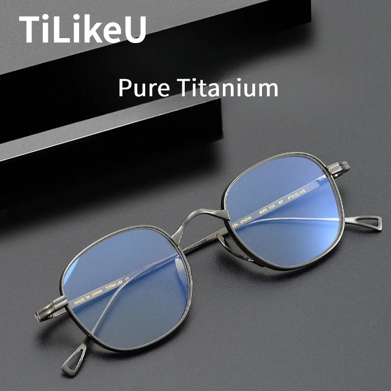 

Vintage Oval Eyeglass Fashion Men Reading Myopia Eyewear Luxury Titanium Glasses Frames Women Optical High Number Glasses Frames