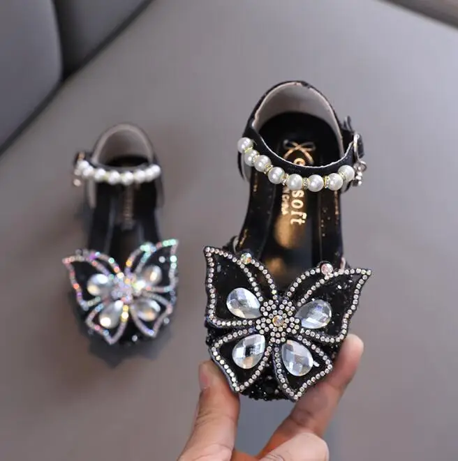 Bow sandals black