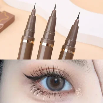 초박형 블랙 다크 브라운 아래 속눈썹 아이라이너 펜, 방수, 지속되는 부드러운 누에 눈 라이너 펜슬, 아이 메이크업 도구