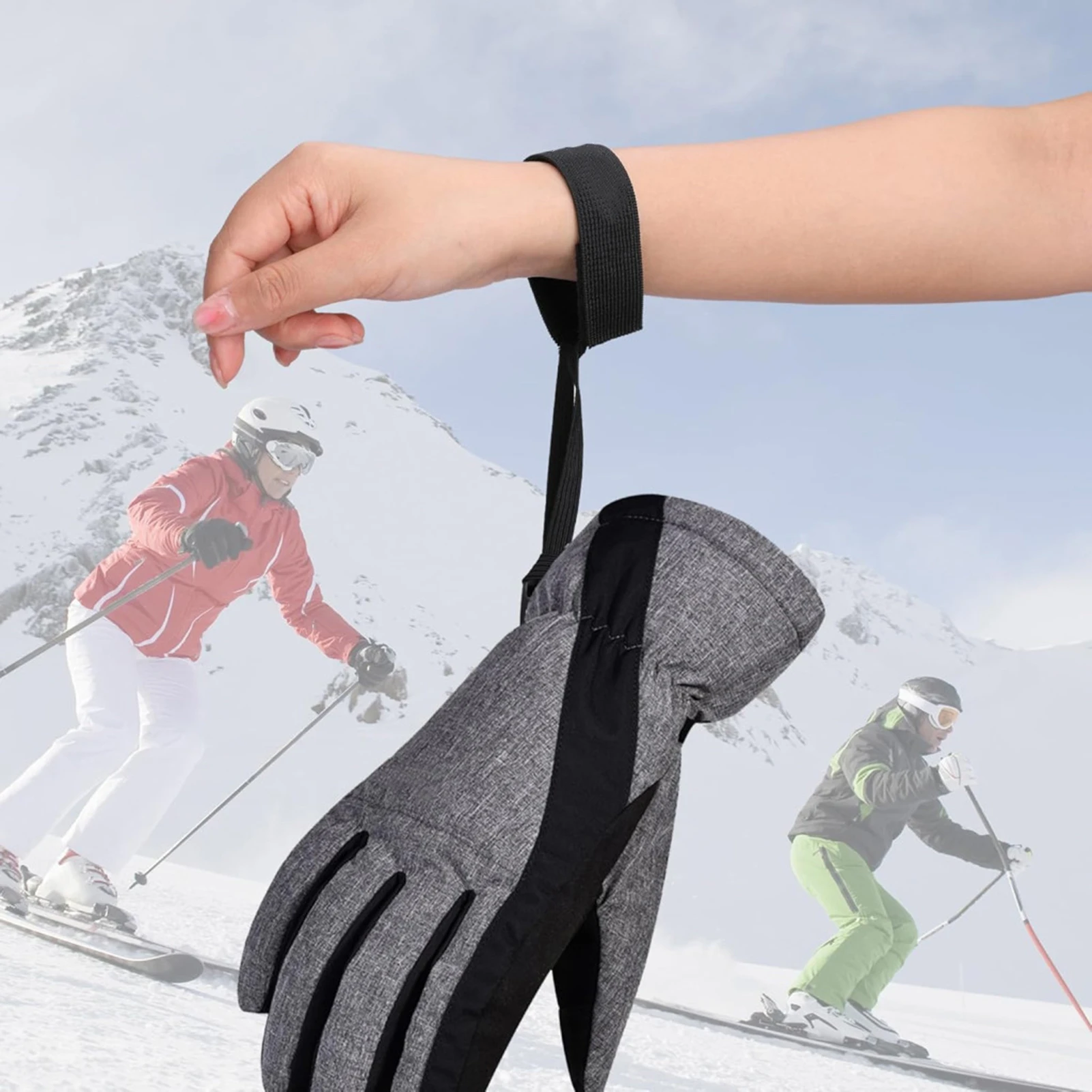 4pcs Skiing Sport Glove Safety Strap Elastic Wrist Leash Glove Strap For Ski Snowboarding Outdoor Mountaineering Accessories 3