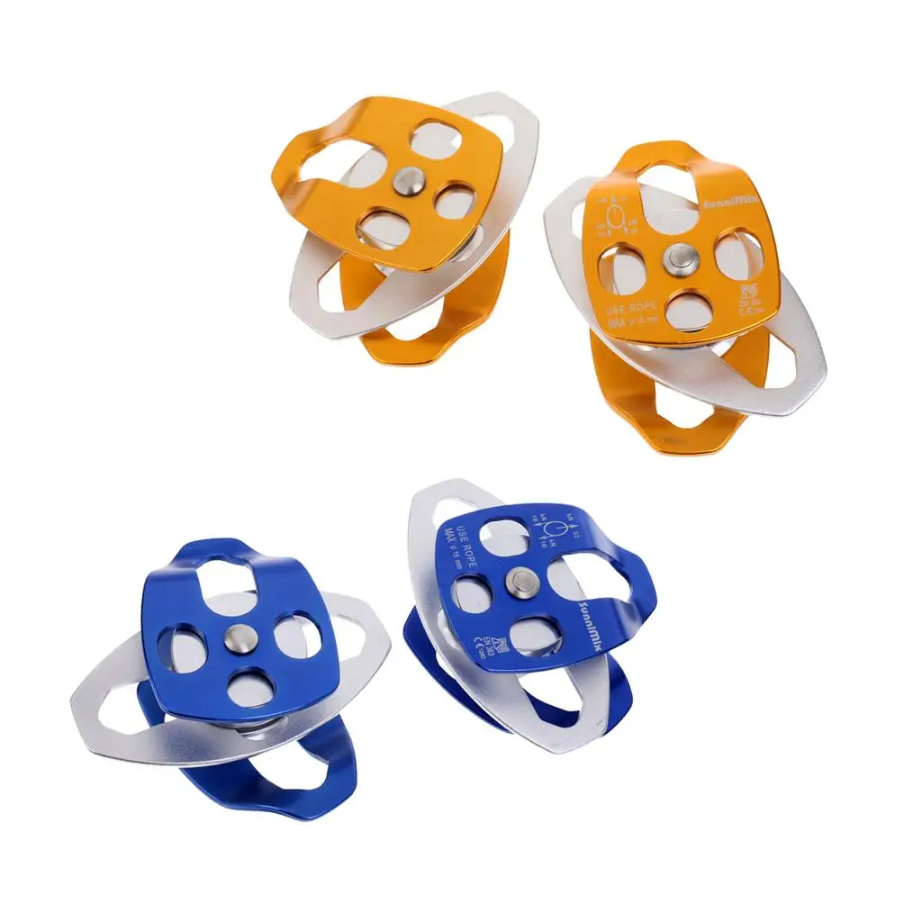 

2-pack Rope Pulley 32KN Deflection Pulley Climbing Device Descender