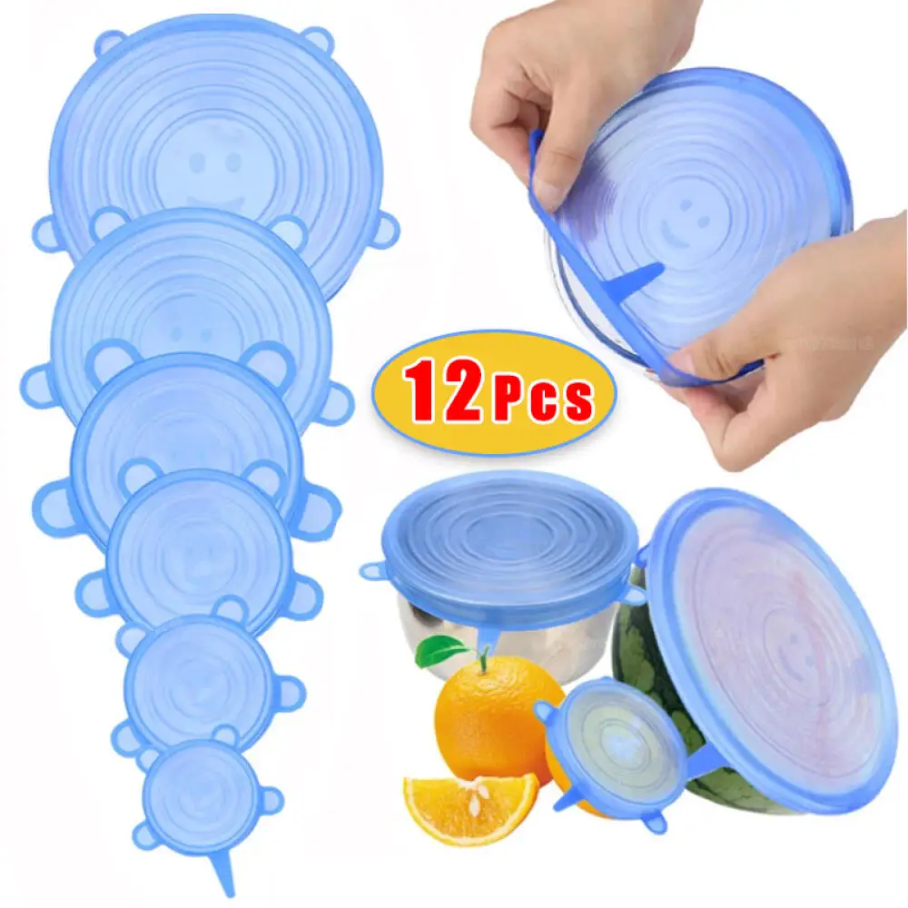 Silicone Stretch Lids – Reusable Food Seal Covers