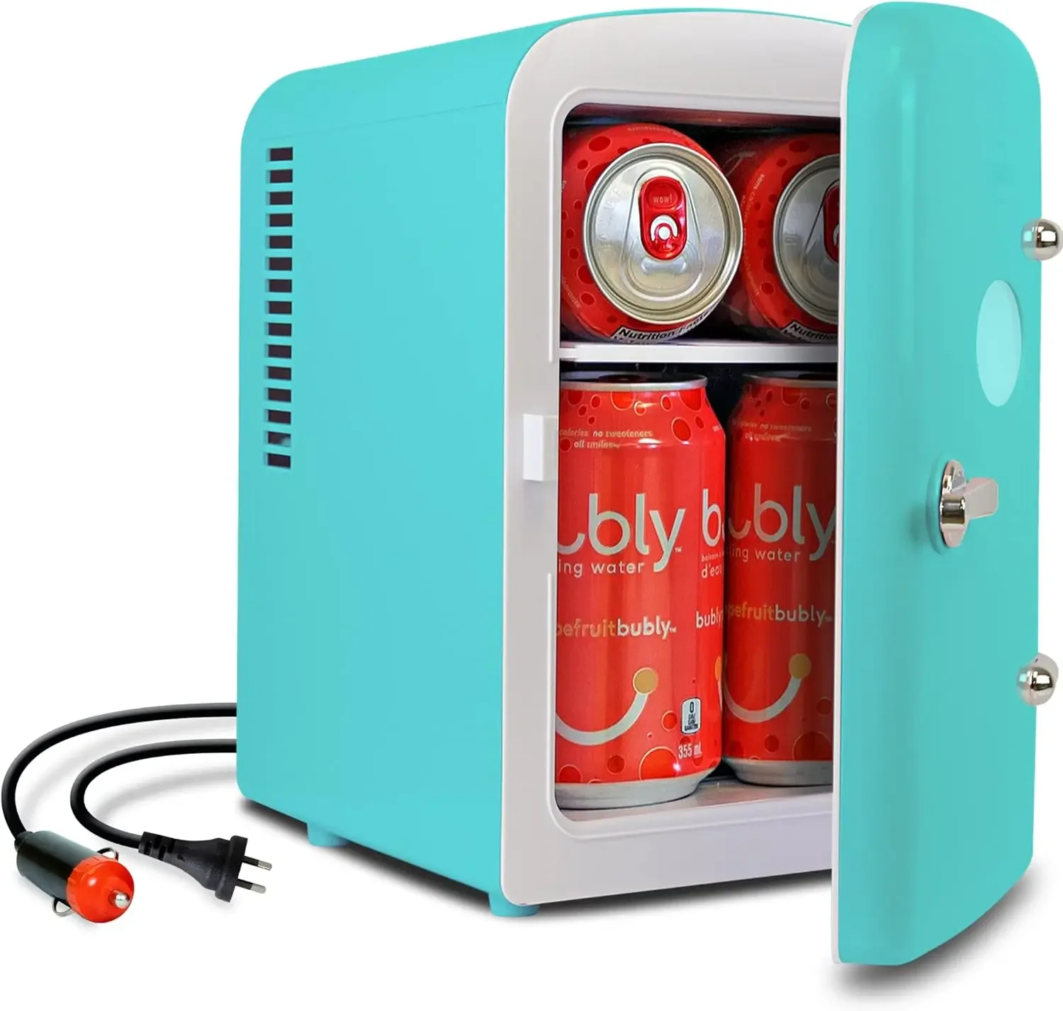 

Cosmetics Fridge with Illuminated Makeup Mirror, Stylish 6L Skincare Refrigerator with Ring Light, Includes 12 Volt DC and 110 V