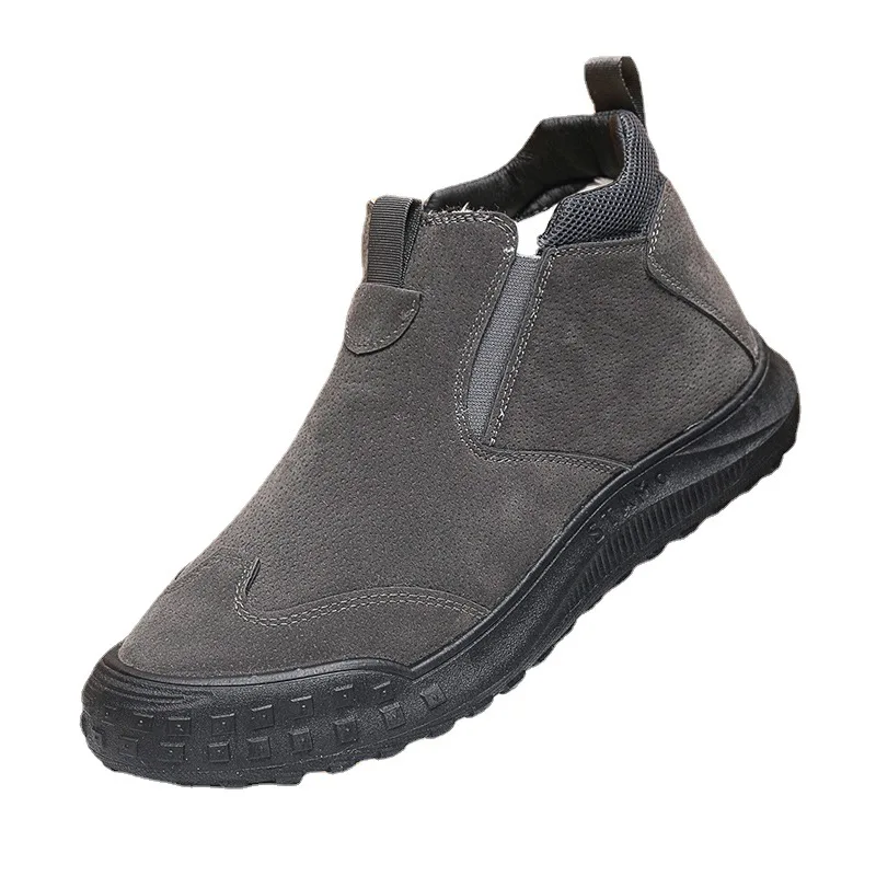 Thick-soled Lightweight Winter Men Shoes Slip-on Cold-proof Ankle Boots Plus Velvet Warm Outdoor Casual Non-slip Male Snow Boots