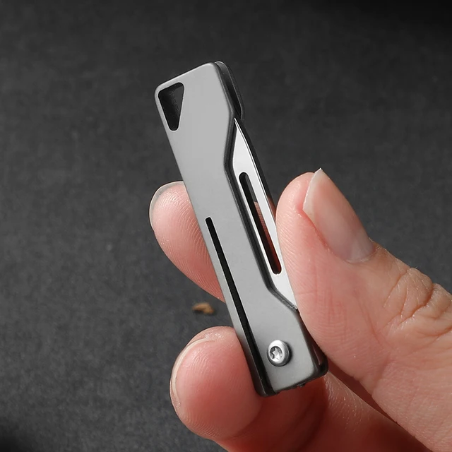 EDC Titanium mini folding knife pocket knive thin pocket knife pocket knife for women Fruit knives - Image 4