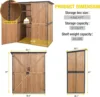 Outdoor Storage Shed Upgraded with Strong Metal Frame Garden Tool Shed Storage House Cabinet with Adjustable Shelfs 6
