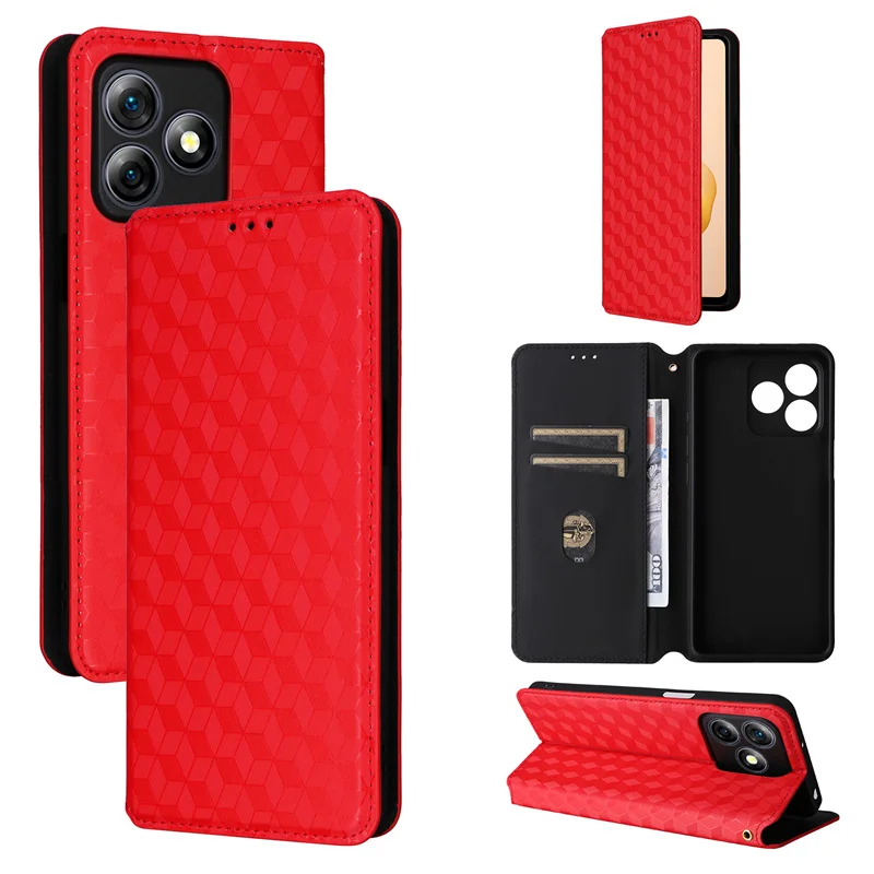 For Ulefone Note 18 Ultra stereoscopic lines flip wallet skin PU case purse for Ulefone Note18 Ultra Magnetic Phone Cover